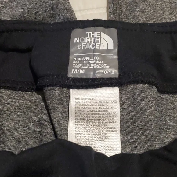 The North Face Flashdry Capri Leggings Gray Black Girls Regular Size 10-12 - Picture 6 of 10